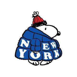 Apply Stickers Snoopy NY Puffer Coat By Peanuts Sticker