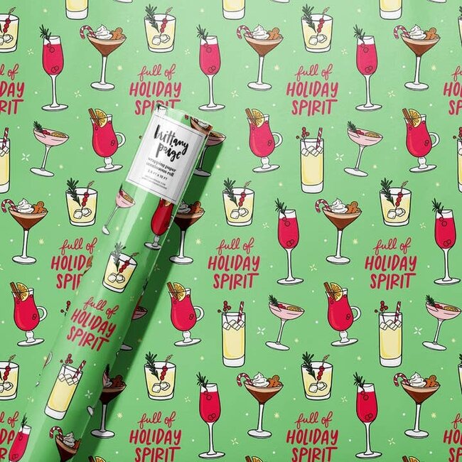 Christmas Cocktails Wrapping Paper