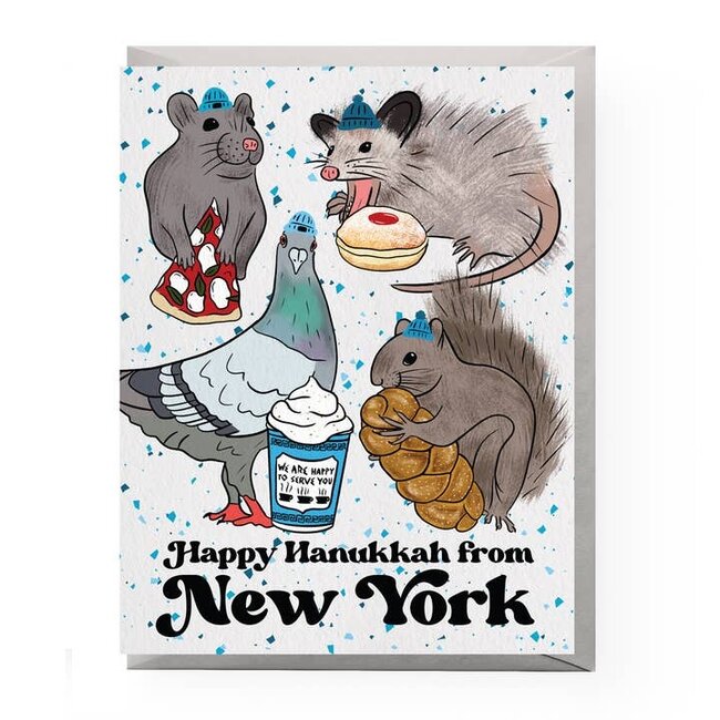 NYC Animal Hanukkah Card