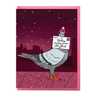 Boss Dotty Paper Co New York Pigeon Holiday Card