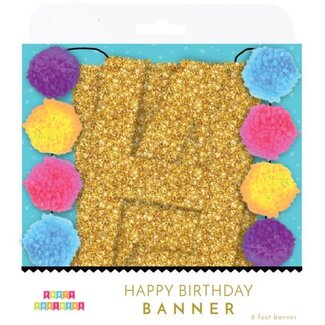 Party Partners Party Partners Pom-Pom Happy Birthday Banner