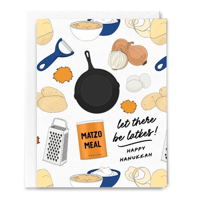 Let There Be Latkes Hanukkah Card