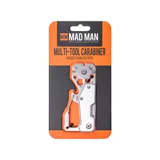 Mad Man Mad Mad Stainless Multi-Tool Carabiner Silver