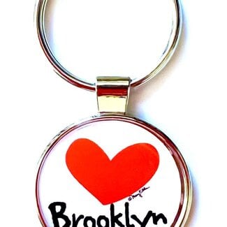 Mary Ellis Brooklyn New York Keychain Heart