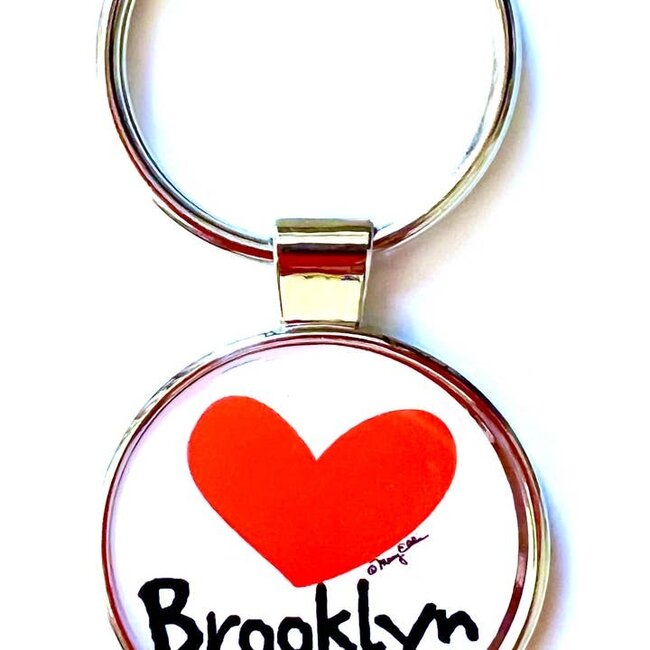 Brooklyn New York Keychain Heart