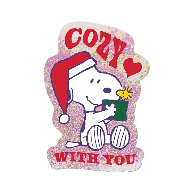 Christmas Cozy with You By Peanuts - Die-Cut Sticker