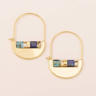 Scout Curated Wears Scout Curated Miyuki Crescent Hoop Indigo Gold