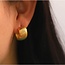 Florence Gold Textured Huggie Hoops