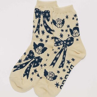Baggu Baggu Crew Socks Cherub Bows