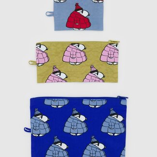 Baggu Baggu Flat Pouch Set Puffer Snoopy
