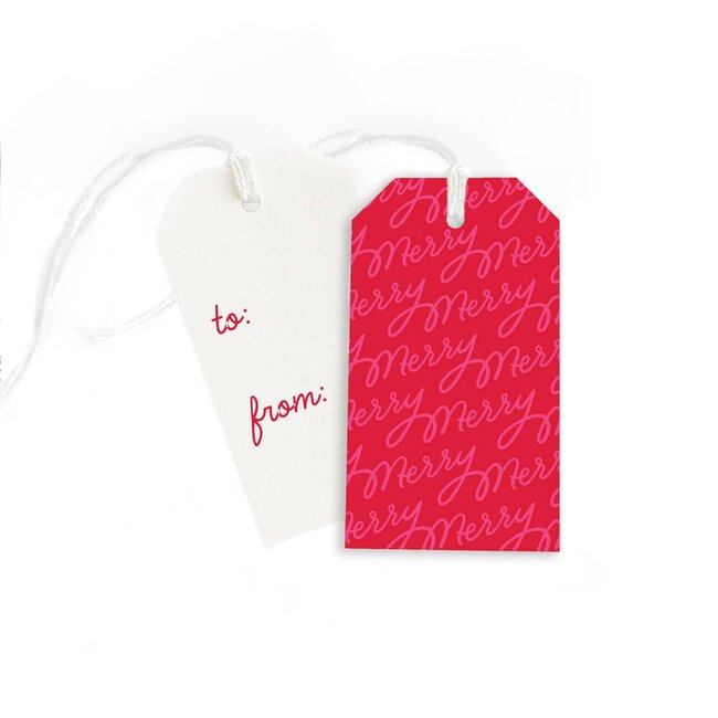 Gift Tags - Merry Script