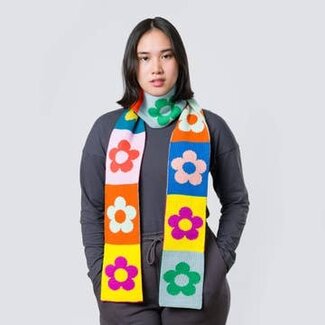 Verloop Verloop Flower Block Skinny Scarf Rainbow