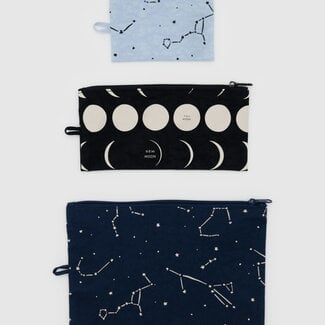 Baggu Baggu Flat Pouch Set Night Sky
