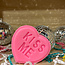 Valentine's Heart Candles Kiss Me Hot Pink