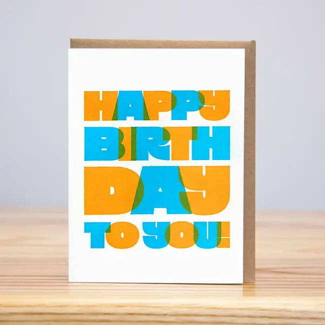 Blue Happy Birthday To You Big Block