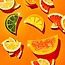 Large Orange Slice Hair Claw