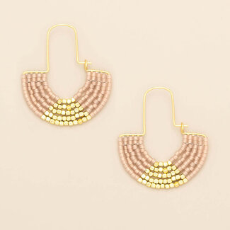 Miyuki U-Hoop Earring - Blush/Gold Miyuki U-Hoop Earring - Blush/Gold