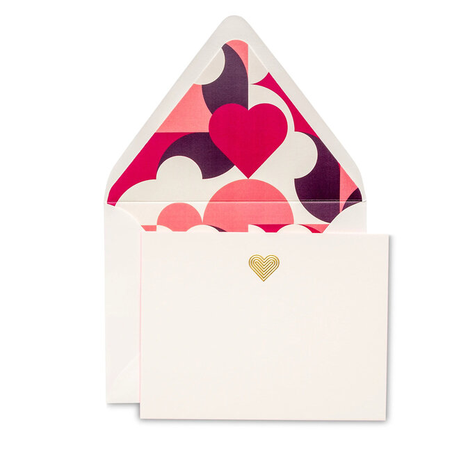 Heart | Fancy Pants Engraved Flat Notecards