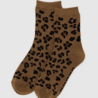 Baggu Baggu Crew Socks Dark Leopard