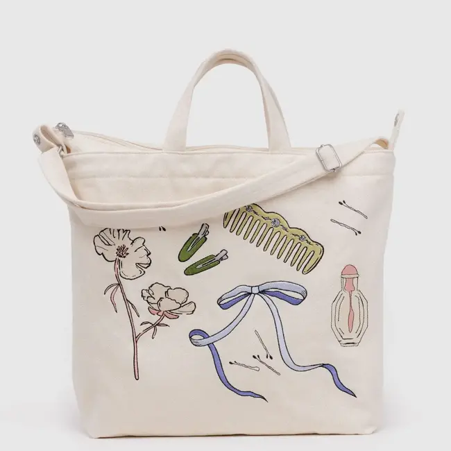 Baggu Horizontal Zip Duck Bag Get Ready With Me Embroidered