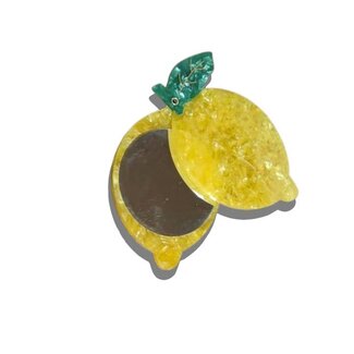 Solar Eclipse Solar Eclipse Lemon Compact Mirror