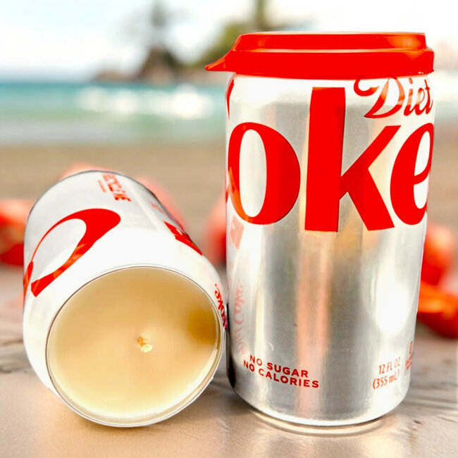 Diet Coke Soda Can Soy Candle