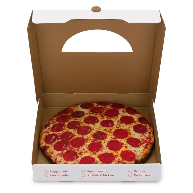 Fabdog 10" Pizza Squeaky Dog Toy