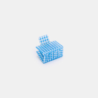 Chunks Chunks Midi Box Claw in Blue Lattice