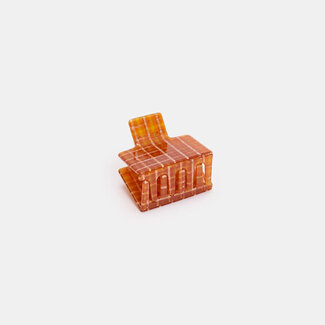 Chunks Chunks Midi Box Claw in Caramel Plaid