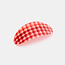 Chunks Oval Barrette in Red Plaid
