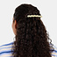 Chunks Skinny Wave Barrette in Olive Check