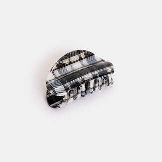 Chunks Chunks Suki Claw in Black + White Plaid