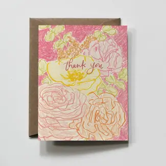 Everglow Handmade Pink Bunch Floral Thank You
