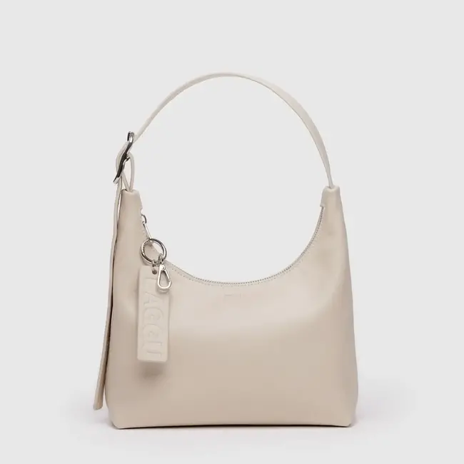 Baggu Mini Recycled Leather Shoulder Bag Stone