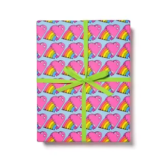 Red Cap Cards Wrap Roll - Rainbow Hearts
