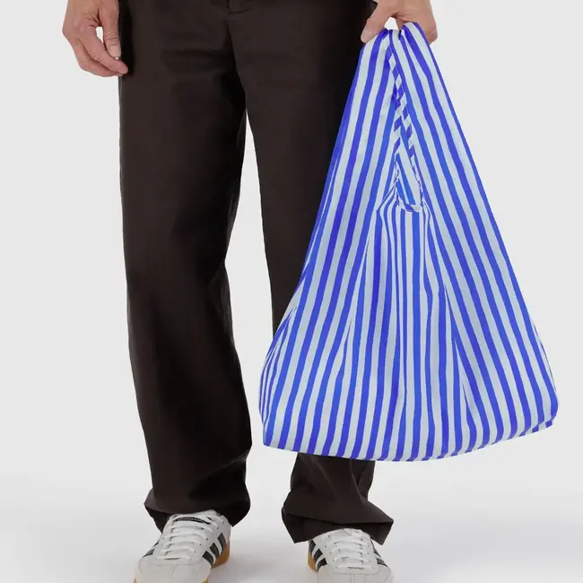Baggu Reusable Bag Standard Blue Painted Stripe