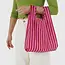 Baggu Reusable Bag Baby Pink & Red Painted Stripe