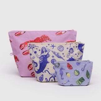 Baggu Baggu Go Pouch Set Sea Creatures
