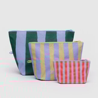 Baggu Baggu Go Pouch Set Painted Stripe