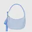 Baggu Medium 47" Nylon Crescent Bag Light Blue Gingham