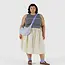 Baggu Medium 47" Nylon Crescent Bag Light Blue Gingham