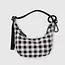 Baggu Bag Charm Crescent Black & White GIngham