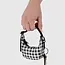 Baggu Bag Charm Crescent Black & White GIngham