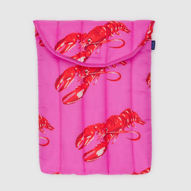 Puffy Laptop Sleeve Pink Lobster 13"/14"