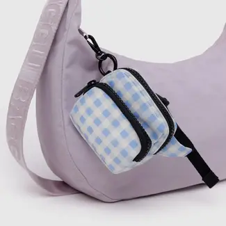 Baggu Baggu Bag Charm Fanny Pack Light Blue Gingham