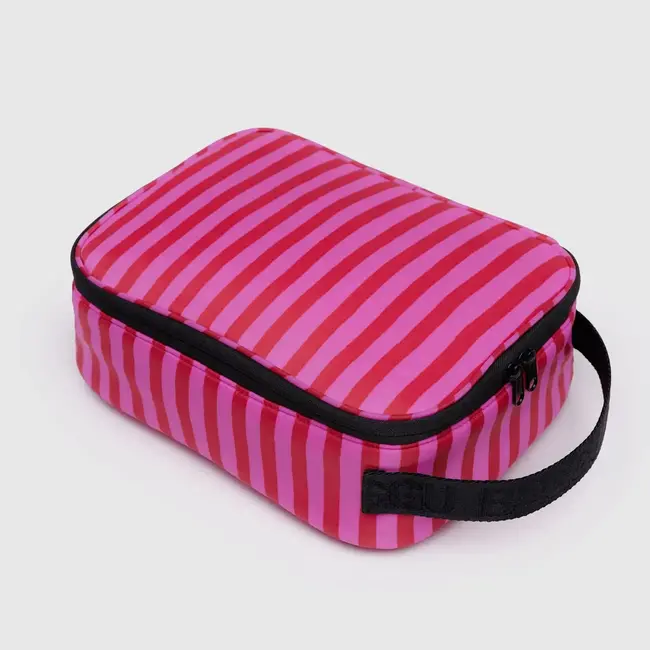 Baggu Lunch Box Pink & Red Painted Stripe