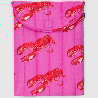 Baggu Baggu Puffy Laptop Sleeve Pink Lobster 16"