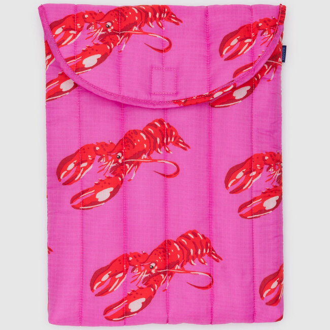 Baggu Puffy Laptop Sleeve Pink Lobster 16"