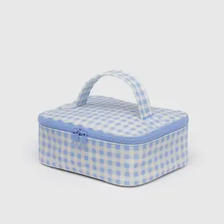 Baggu Baggu Small Cosmetic Case Light Blue Gingham