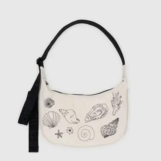 Baggu Baggu Medium 47" Nylon Crescent Bag Embroidered Shells